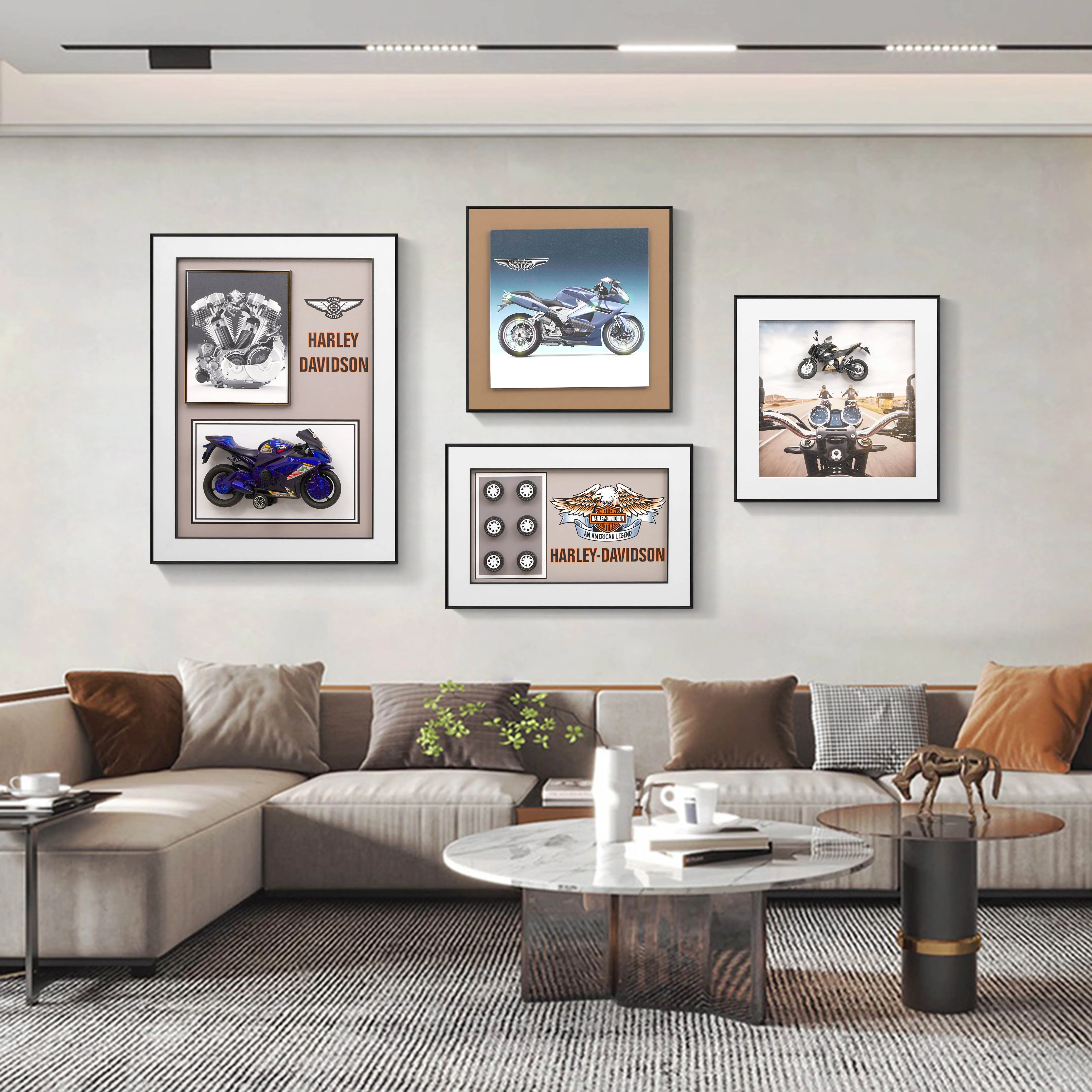 motorbike racing decorative painting for club office hotel painting wall decor as a gift paintings and wall arts