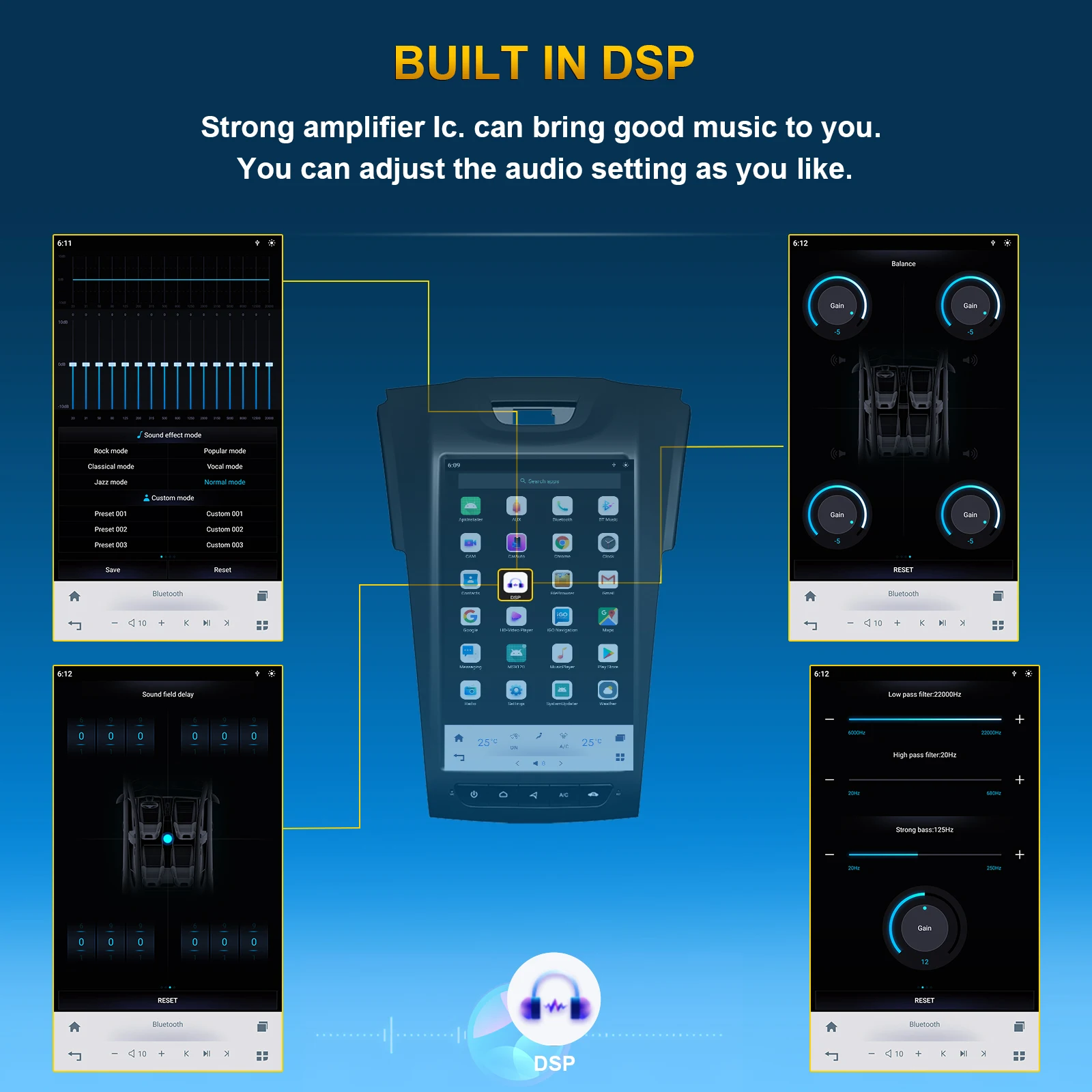 Android 11 Car Video Vertical  Smart Screen GPS Navigation Support Bluetooth For CHEVROLET