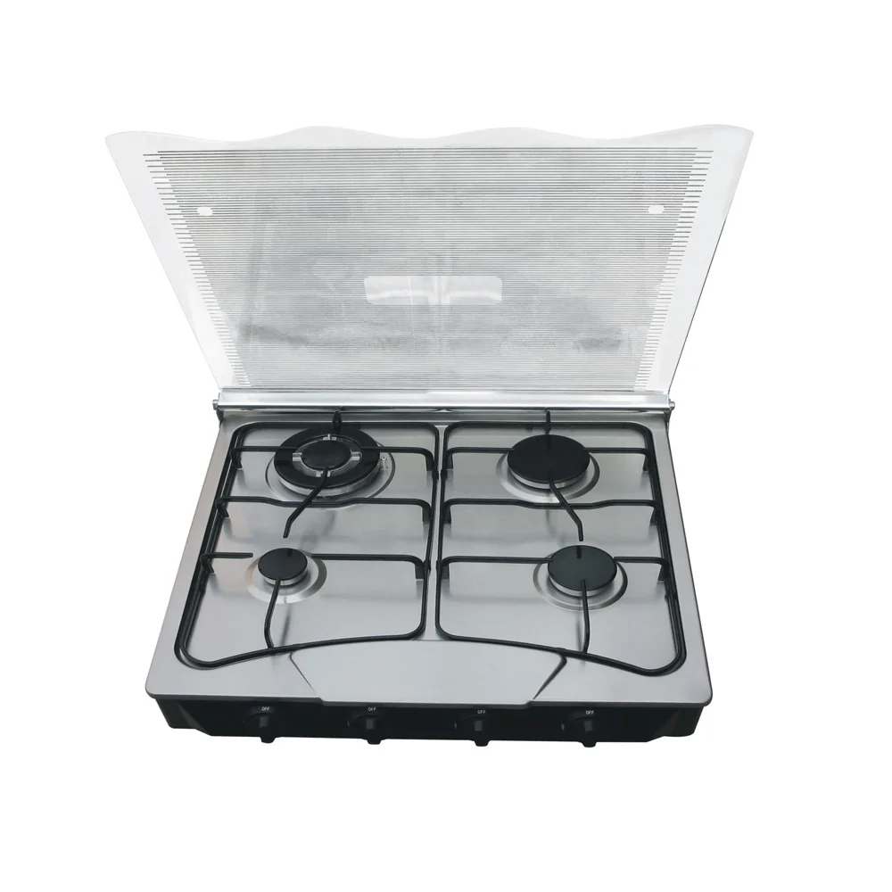 Euro style 4 burners  portable gas stove with cooktop cover