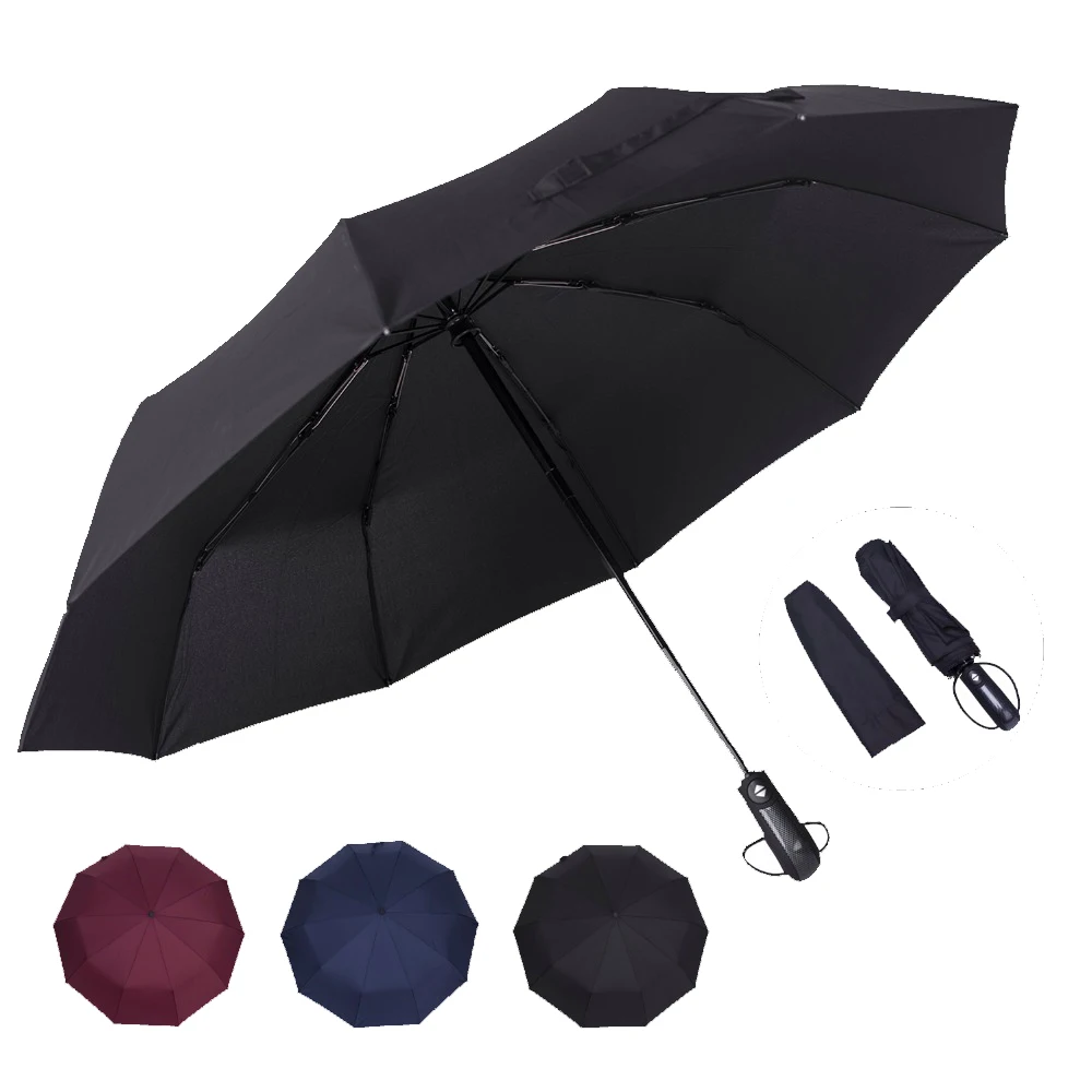 High Quality Windproof Anti UV Water Repellent Auto Open Close Folding Umbrella