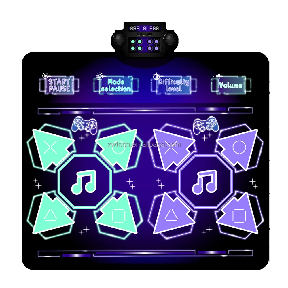 Интерактивный Электрический танцевальный коврик развивающая музыкальная игрушка игровой Рождественский подарок на Хэллоуин со светодиодными лампами