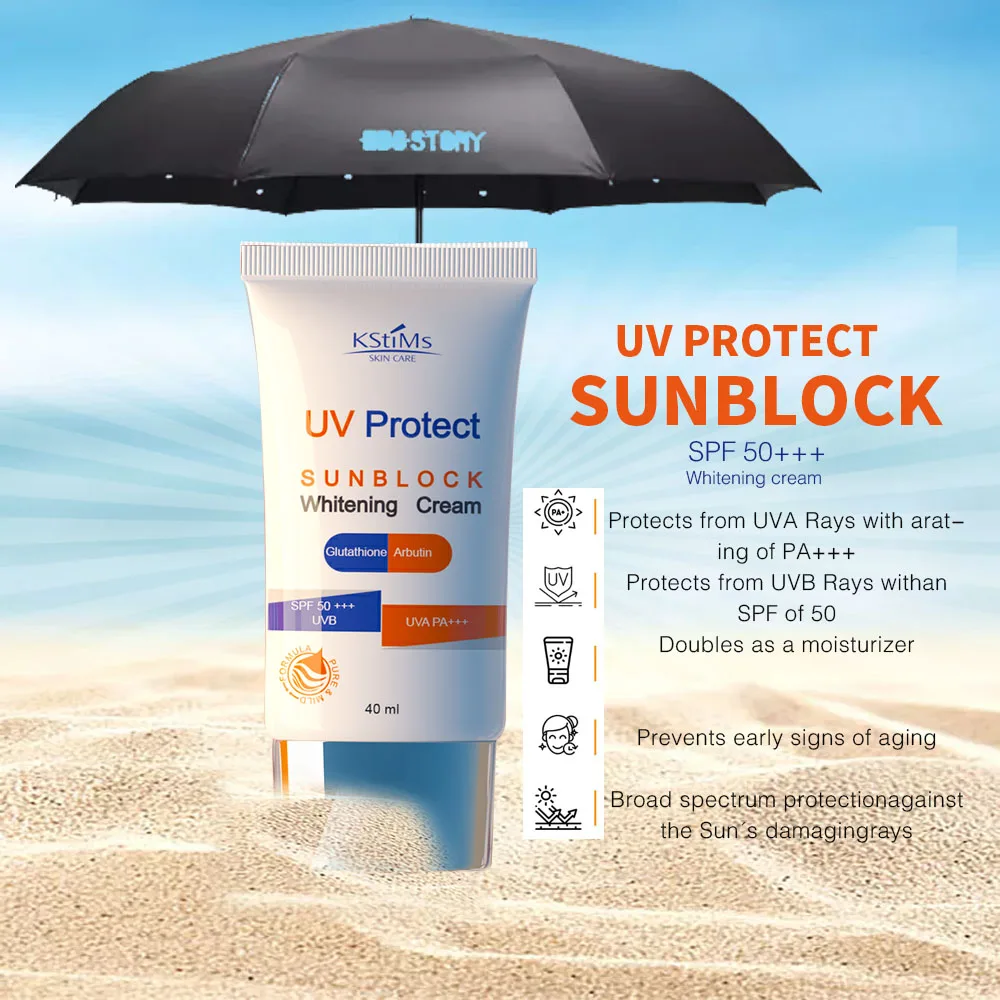 Korean BB CC Sunscreen Cream Foundation with SPF 50 Face Sun Solar Korea Cream SPF 50 for Acne & Sensitive & Dry Skin