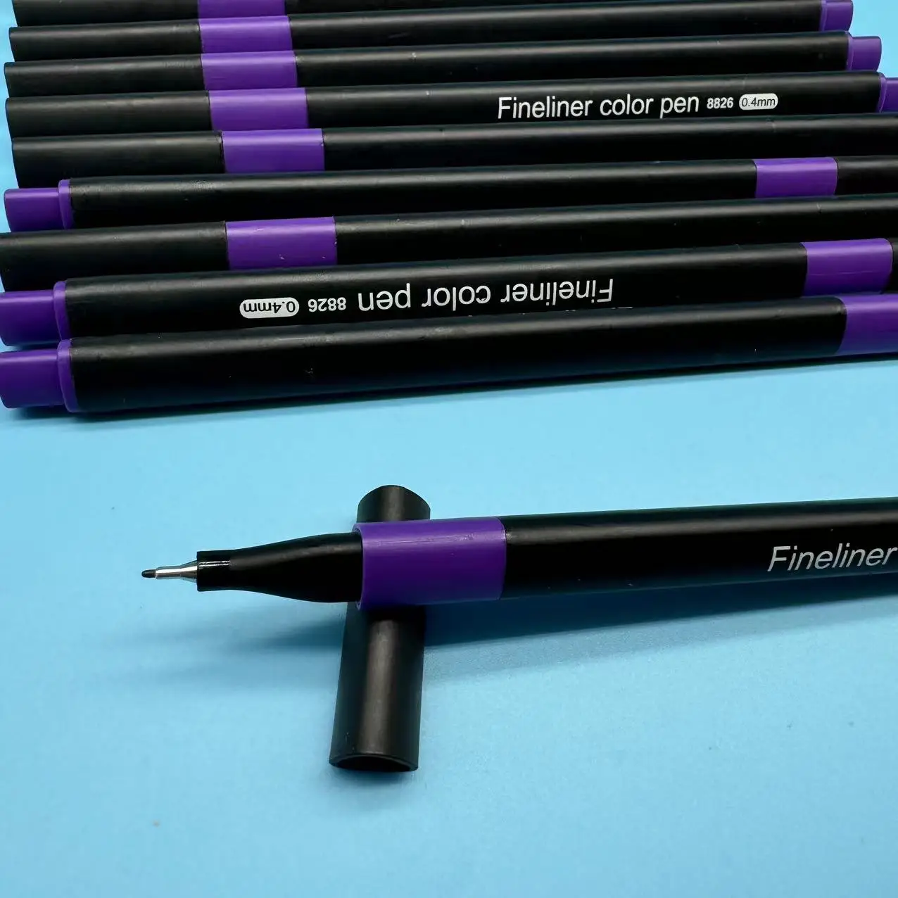 Hot Sale Writing Plastic lavender Light Purple Single Color Fineliner Pen Stationery Ballpoint Pens