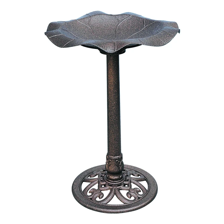 Low Price Guaranteed Quality Lotus Pedestal Garden Plastic Standing Leaf Bird Bath, Bird Feeder