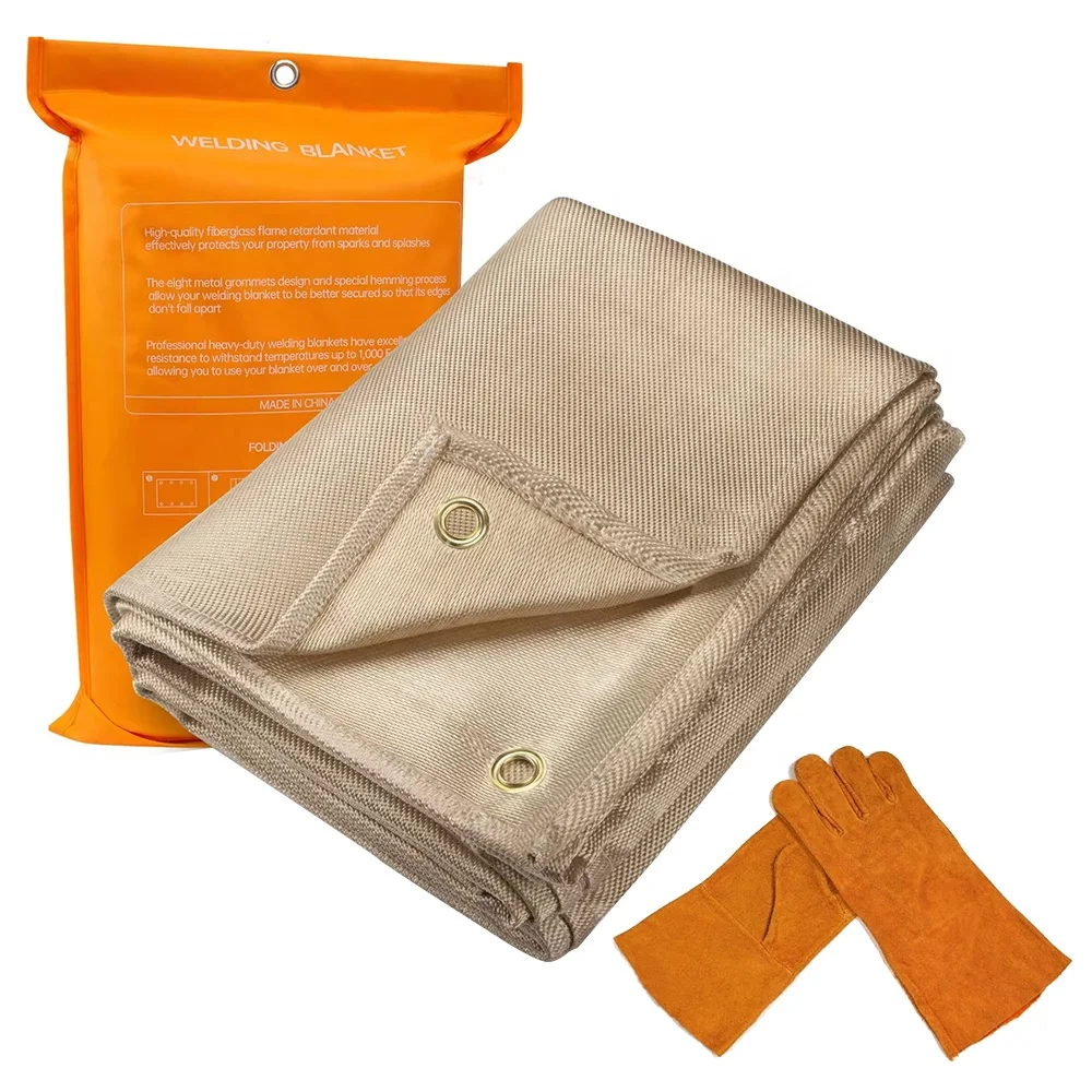 Fiberglass Welding Curtain Heat Insulation Industrial  4ft X 6ft Heavy Duty Fire Blankets for Welding