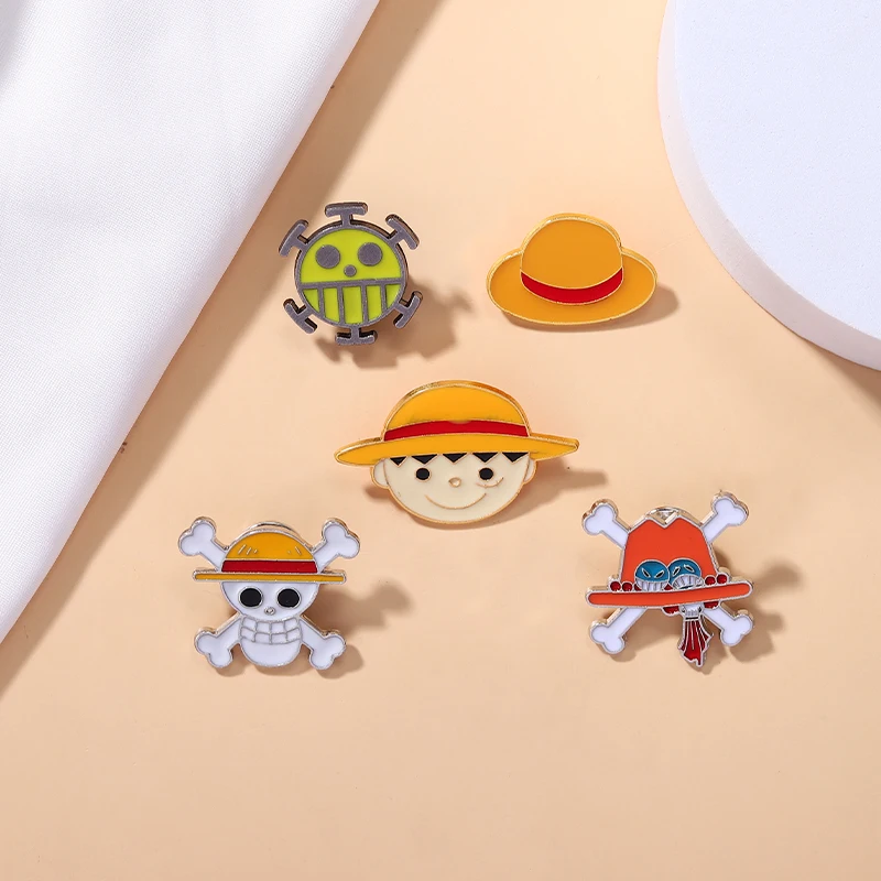ONE PIECE Enamel Pin Ocean Adventure Anime Brooches Lapel Badge Childhood Cartoon Hat Enamel Pins