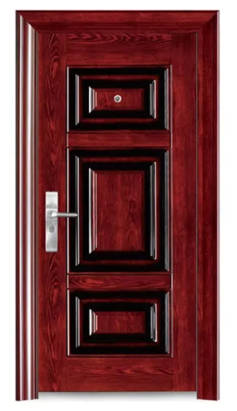 Low price new products bamboo doors Professional Luxury Hurricane proof single wood door for wooden house