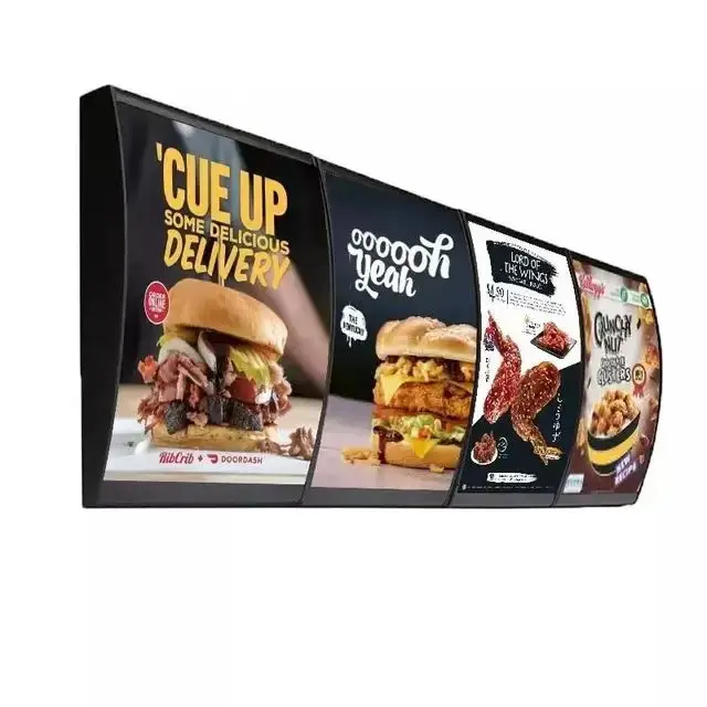 Restaurant menu displays LED light box stand illuminates LED menu
