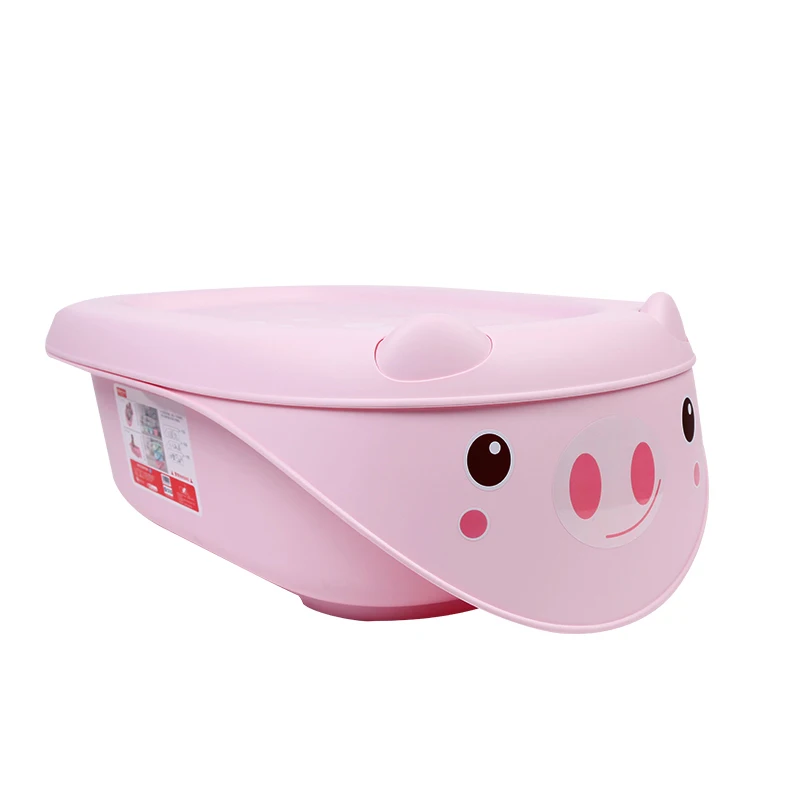 2021 New Product Plastic Baby Bath tub Animal Styling Lightweight Safety Plastic Baby Tub With Lid