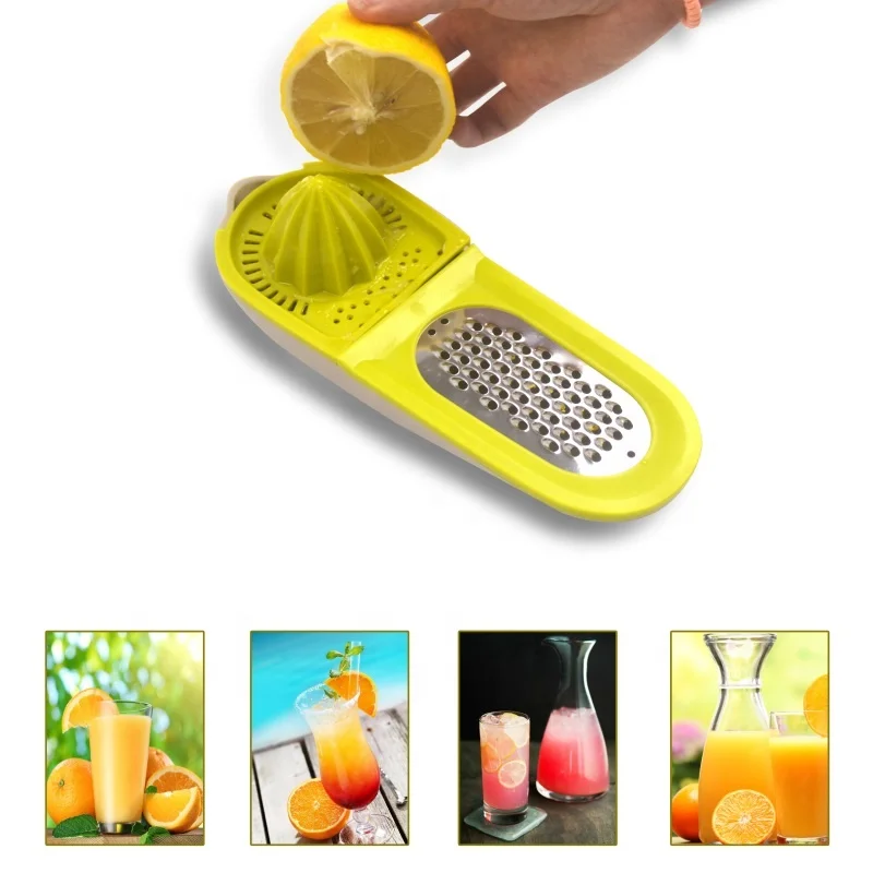 4 in 1 Portable Manual Citrus Juicer Hand Press Lemon Squeezer With Storage Lemon Lime Squeezer