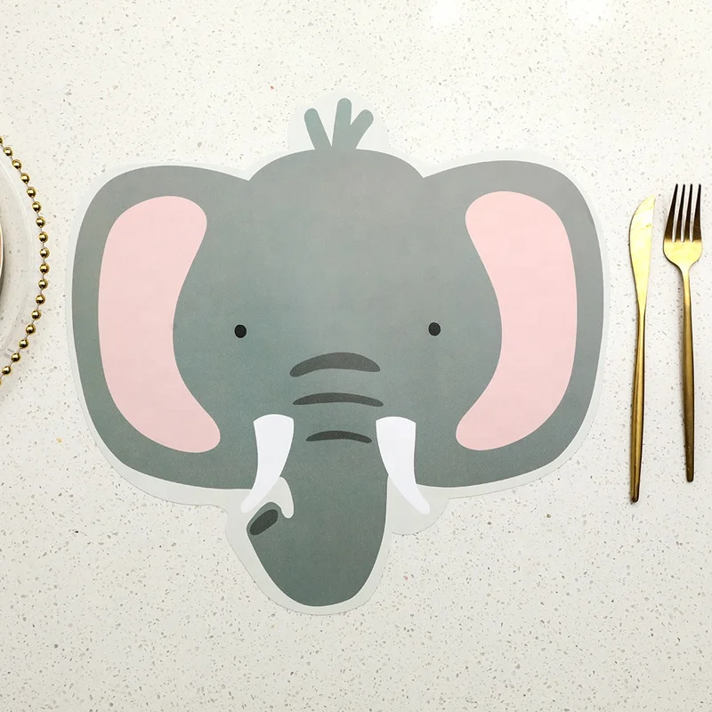 Walmart Audit Professional Factory Animal Shape UV Printing Colorful Baby Placemats Kids Table Mats Food Grade Material