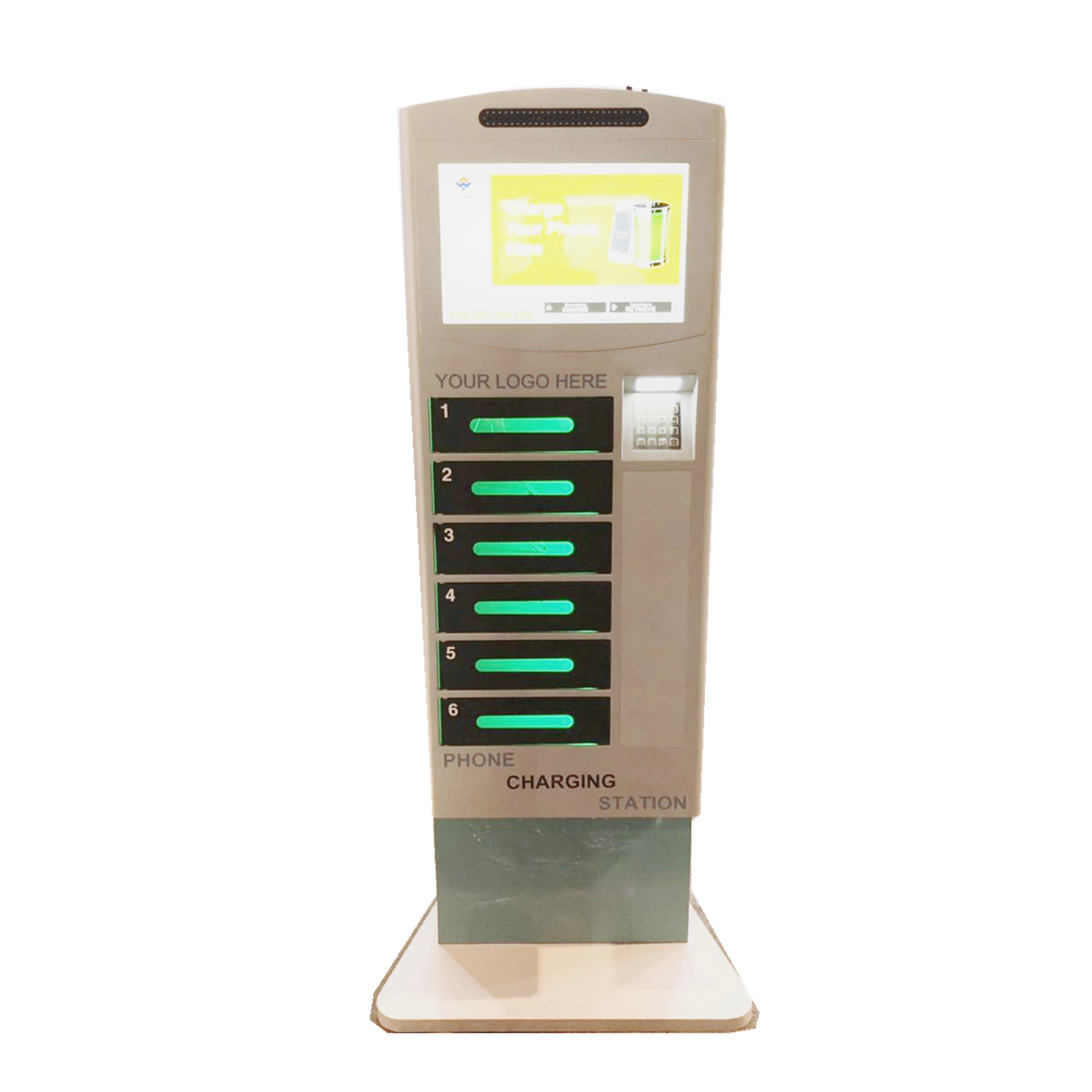 Public Cell Phone Charging Station with LCD APC-06B