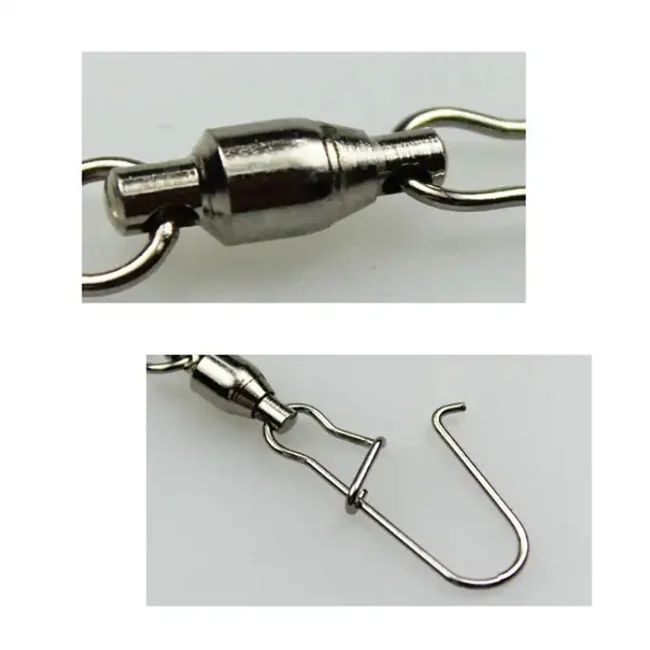 Stainless Steel Strong Ball bearing Swivel Fishing Swivel Snap Fishing Accessories