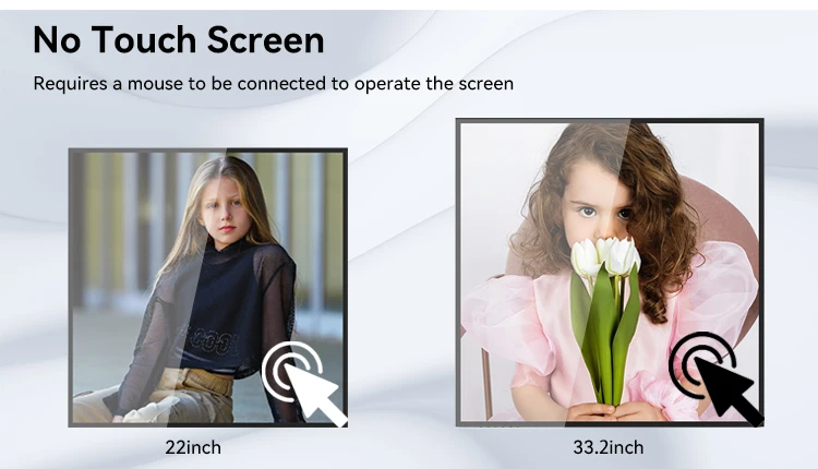 Lcd display square digital signage 1920x1920 square display boe 500nit square screen lcd monitor