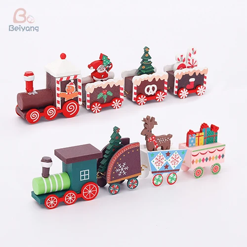 New Christmas Decoration Kid Montessori Wooden Educational Toy For Toddlers Best Selling Train Toy Set For Christmas Gift Set