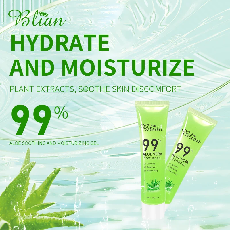 99% Organic Face Soothing Beauty Skin Care Moisturizer Aloe Vera Gel Face Cream Hydrating Whitening Aloe Vera Gel Lightening