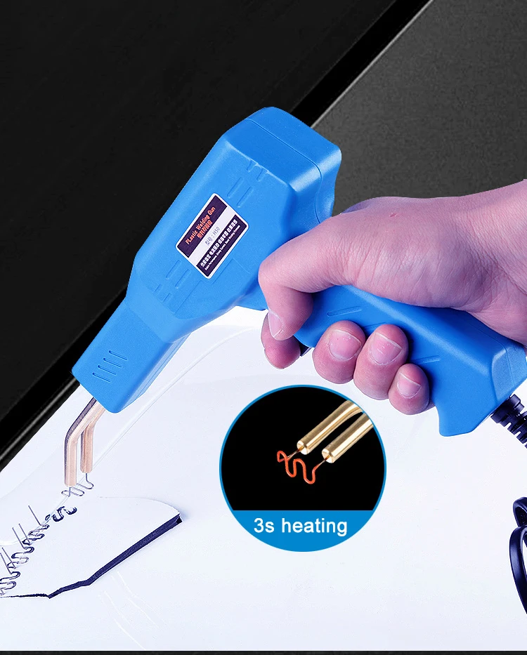 50W Portable PVC Electric Hot Nailer and Stapler Plastic Pipe Car Bumper Repair Welding Melt Heat Gun Machine Kit Tool Welder