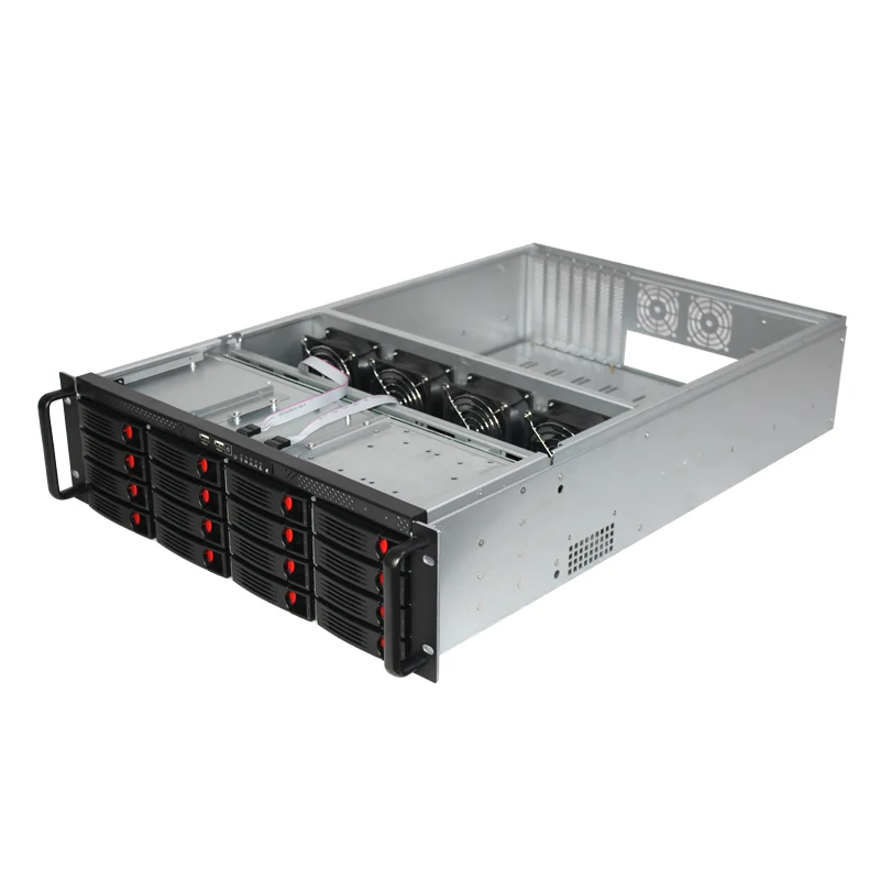 3u 16bays Hot swap storage server case rackmount computer case for Data Center and video server