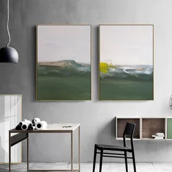 Abstract 2 Single Panel Style Nordic Blue Seascape Living Room Decorative Canvas Painting Wall Art