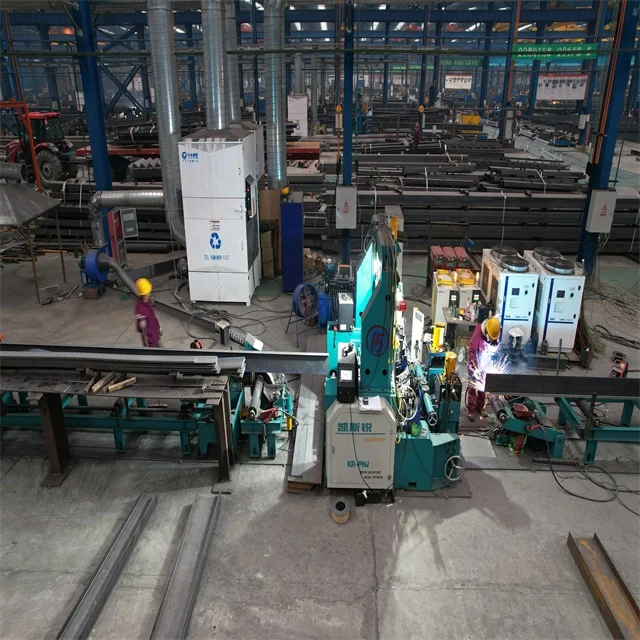 kasry Chinese manufacture T / I / H Beam Welding Line Steel Structure Fabrication Equipment H Beam Automatic Welding Machine