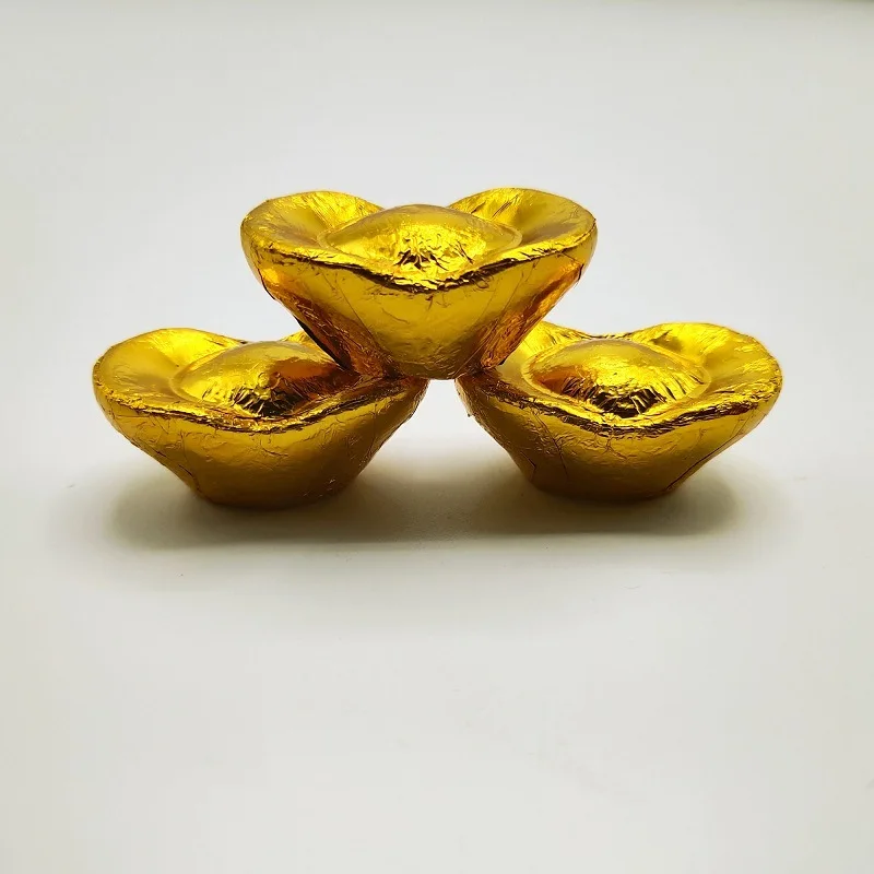 Cake decoration gold coin chocolate ingot gold bar peanut chocolate bake bulk 500g