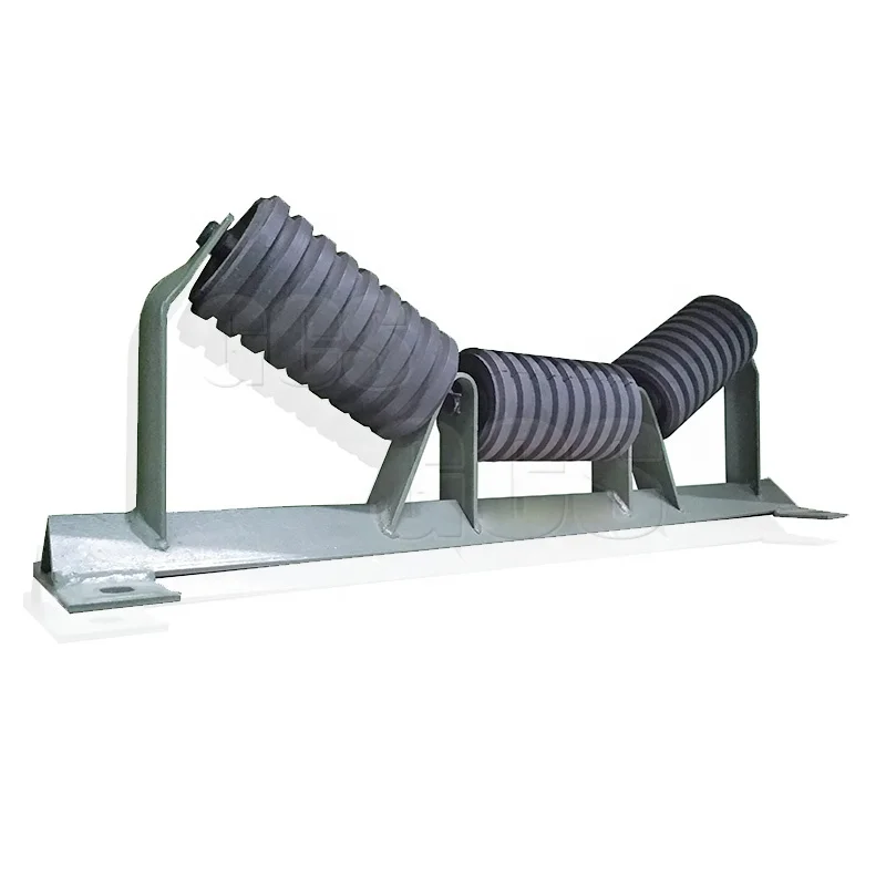 Buffer Conveyor roller manufacturer Bulk material handling industry wholesale chain supply solution Impact Roller idler set