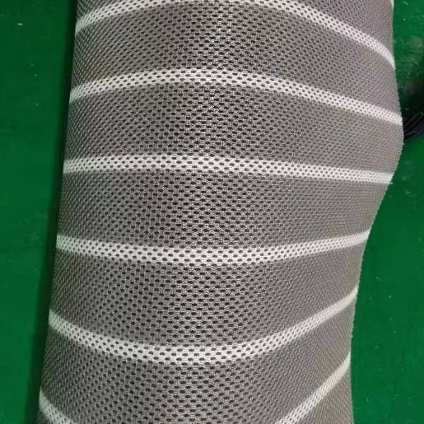 Widely used for mattress, car seat cushion breathable gray straight strip 3D spacer fabric