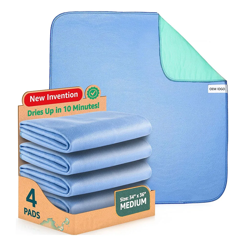 Washable Reusable Adult Leaking Urine Nursing Underpad Bed Absorbent Underpads Dog Puppy Pet Incontinence Bed Pee Pads