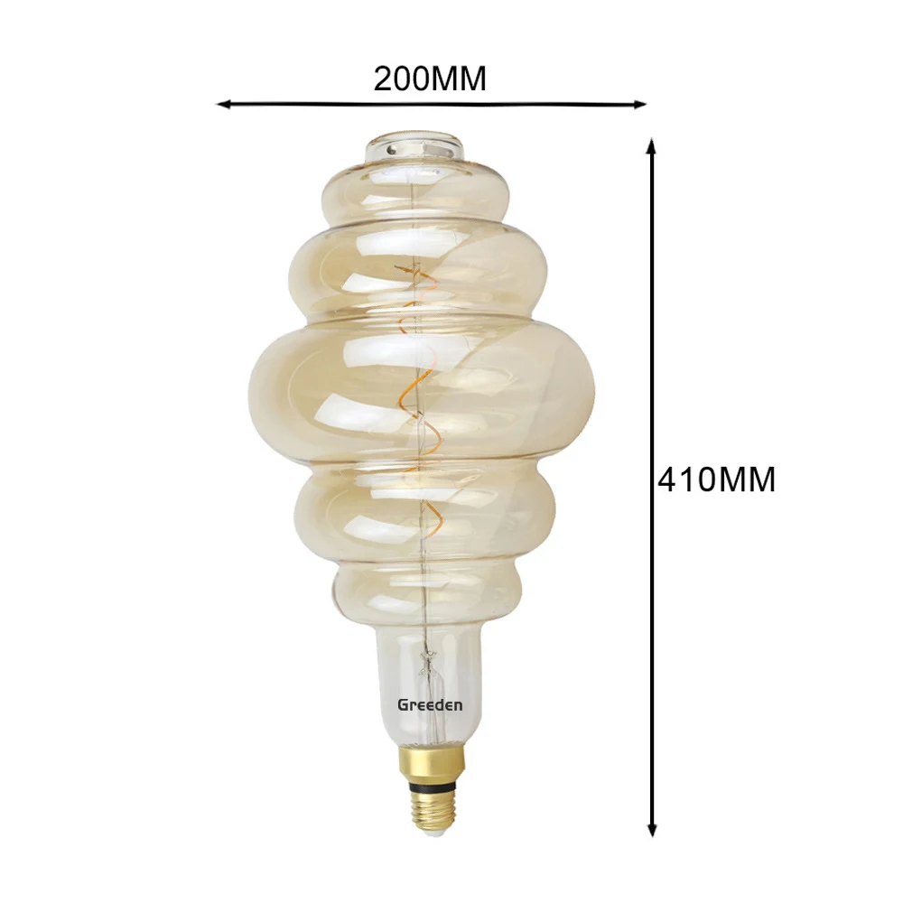 Large antique lamp big size light source antique lamp retro feeling bulb Carbon filament light Edison bulb Decorative LED lamp
