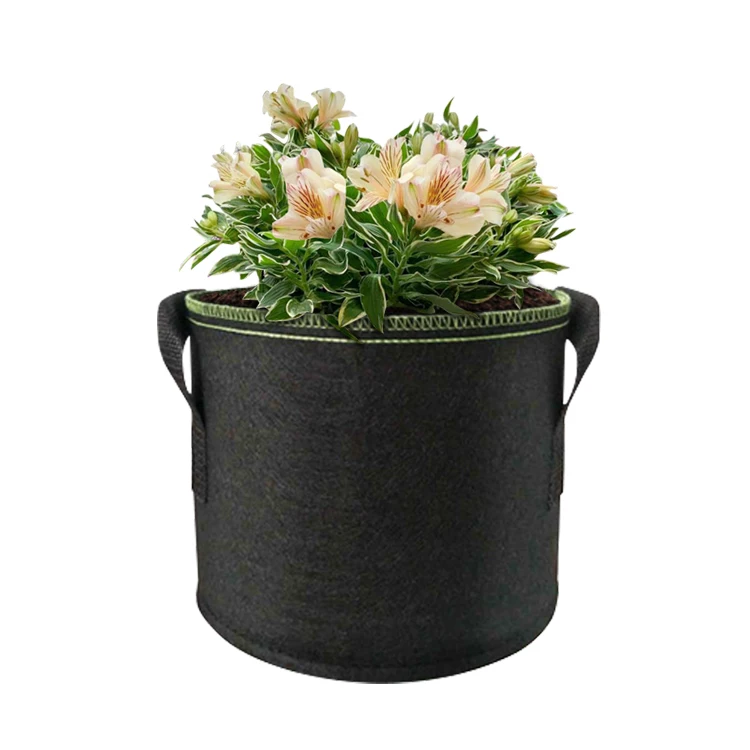 Mingyu wholesale custom low cost 5 / 7 / 10 Gallon breathable thicken fabric plant pots with handle for tree farms