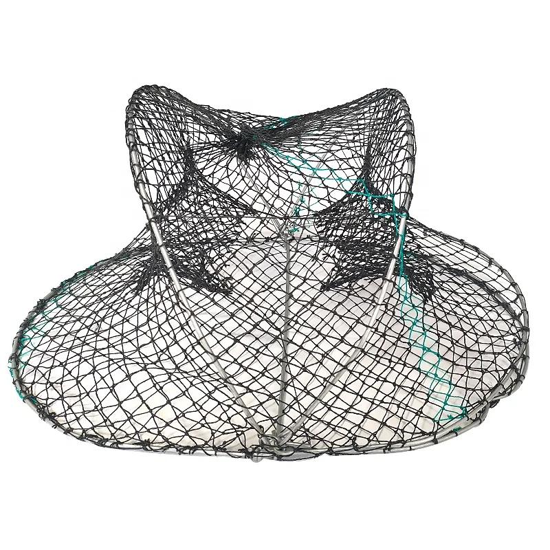 wholesale Fishing Net Aquaculture Folded Portable fishing lobster trap crab pot