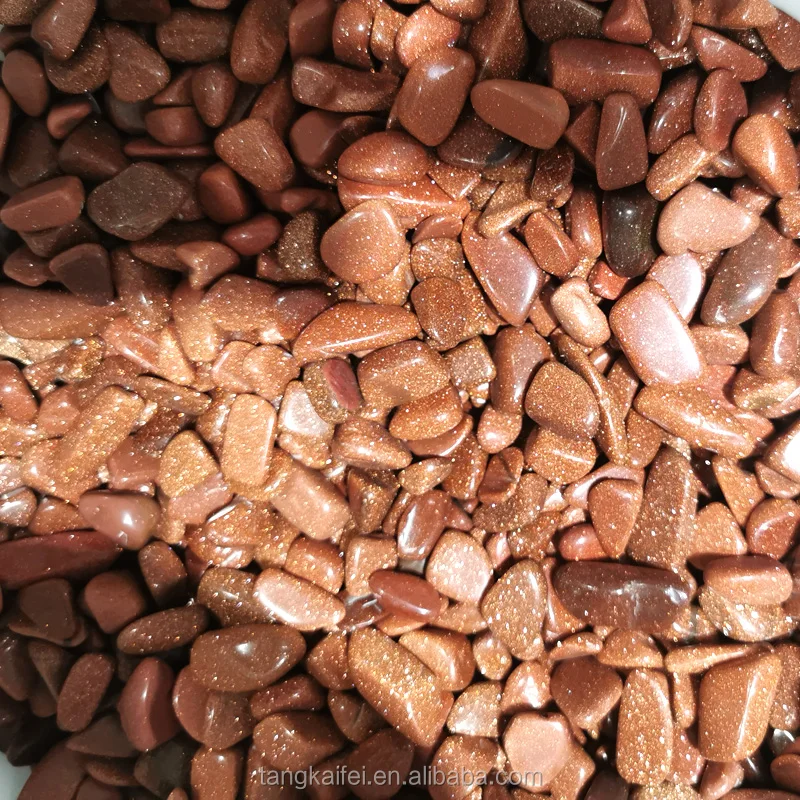Wholesale hot sale  goldstone crystal stones crystal gravel stones bulk crystals tumbled stones