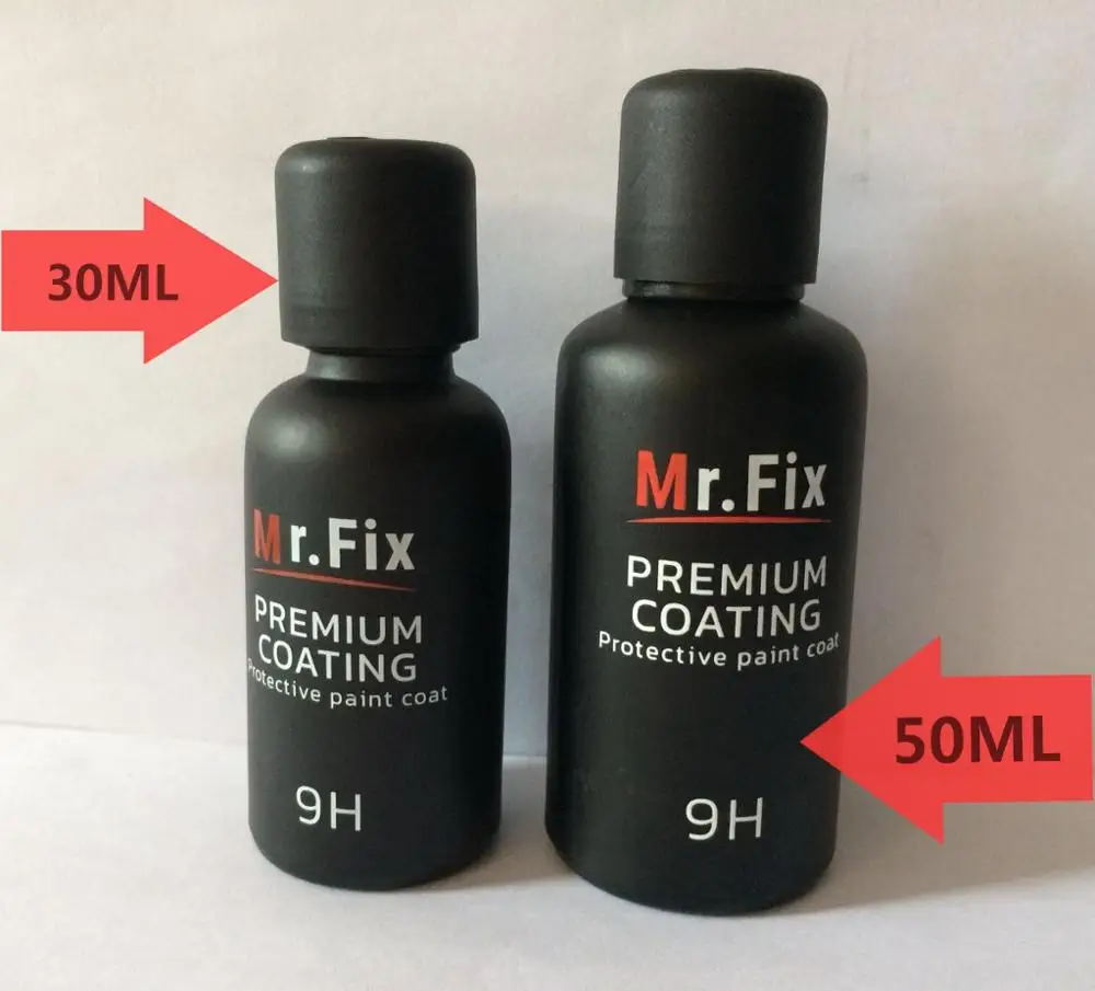 9H  ceramic 50ML SiO2 coating from chinese factory new formula MR-FIX9H ceramic coating Nano bond MR.FIX 9H nano glass coating