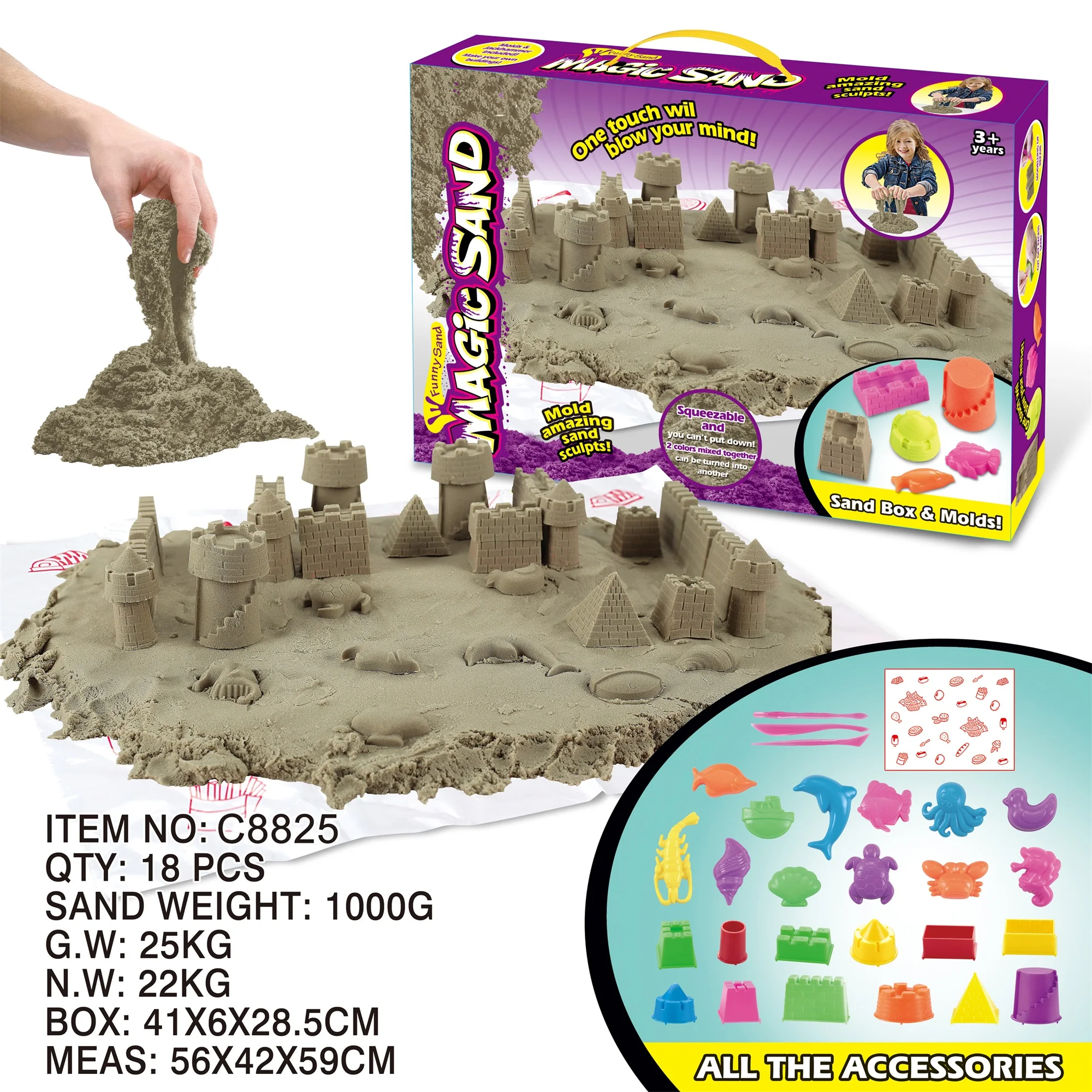 Hot Sale Magic Modeling Sand Educational Preschool Toys for Kids outer space sensory toys with sand magic space sand