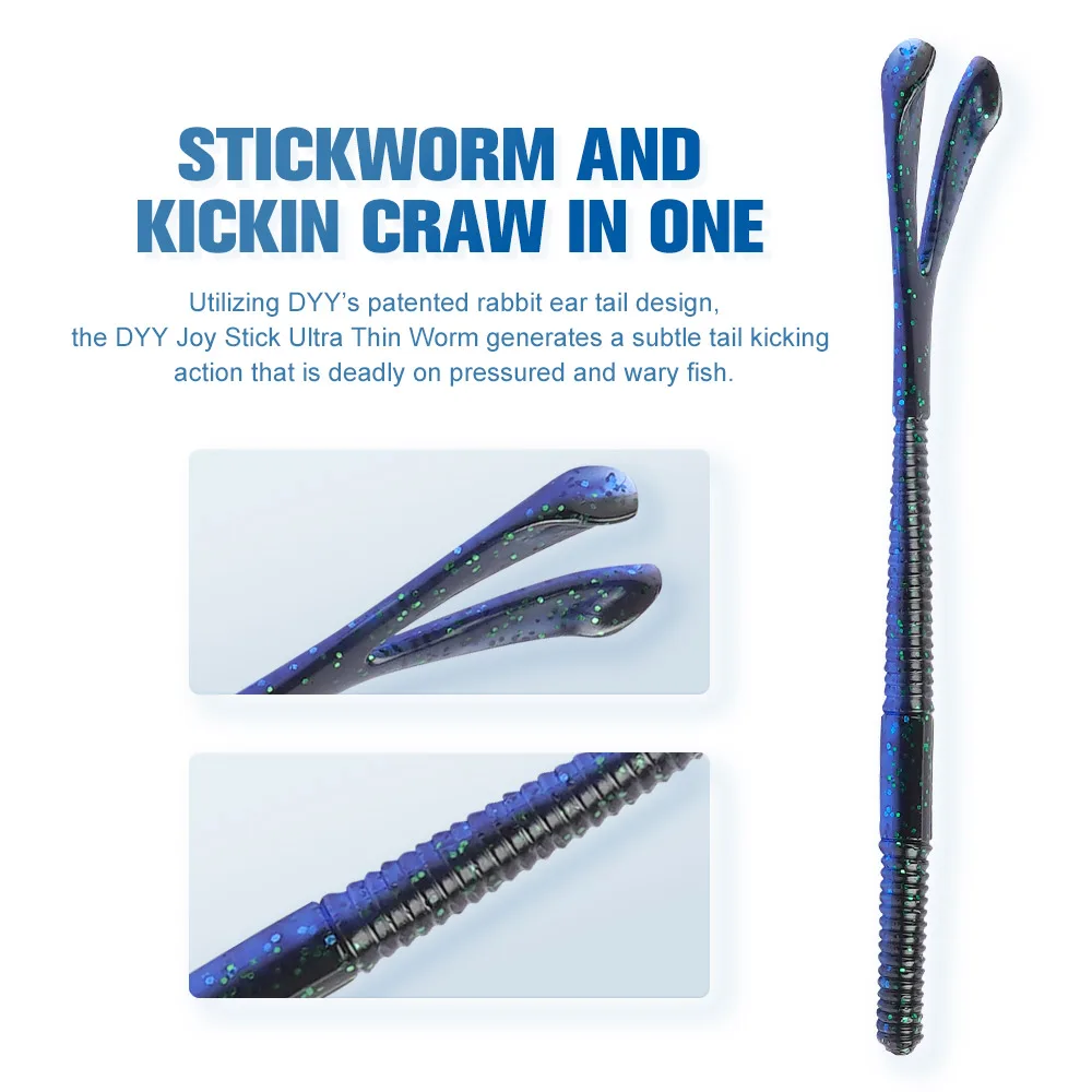 noeby 101 11cm/2.4g USA America market rubber lure Worm Twin Tail Soft Silicone Bass Pike Soft Fishing Lure