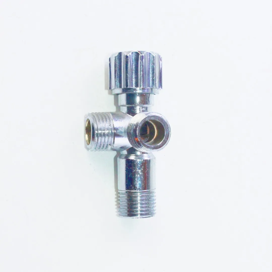 High Quality Chrome Plated Brass 90 Degree Angle Valve Quick Open Commercial Globe Plug Manual Water Tap