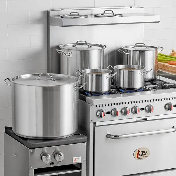 catering supplies large capacity stainless steel stock pot with pot handle