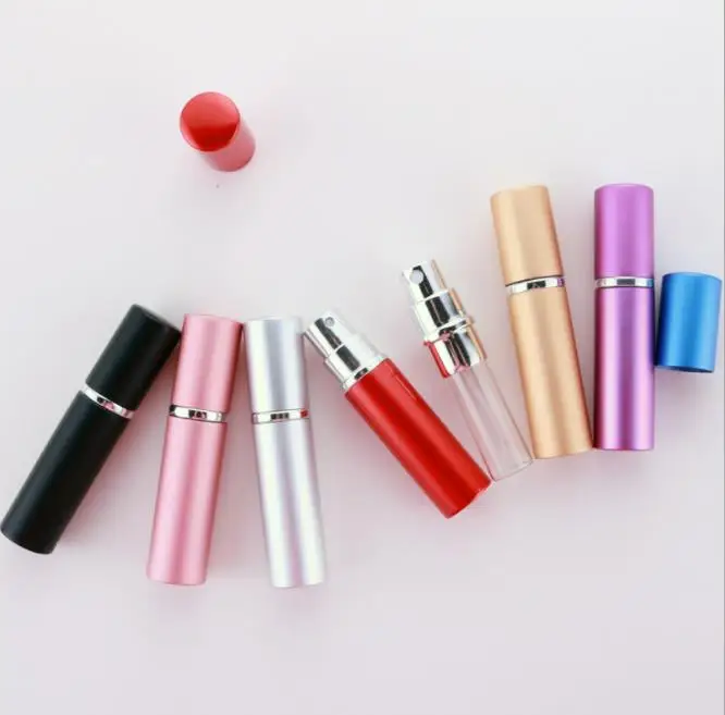 
10ml Glass Mist Atomizer Customized Electric Aluminium Pump Perfume Bottle Clear Bottle Body Atomizer 
