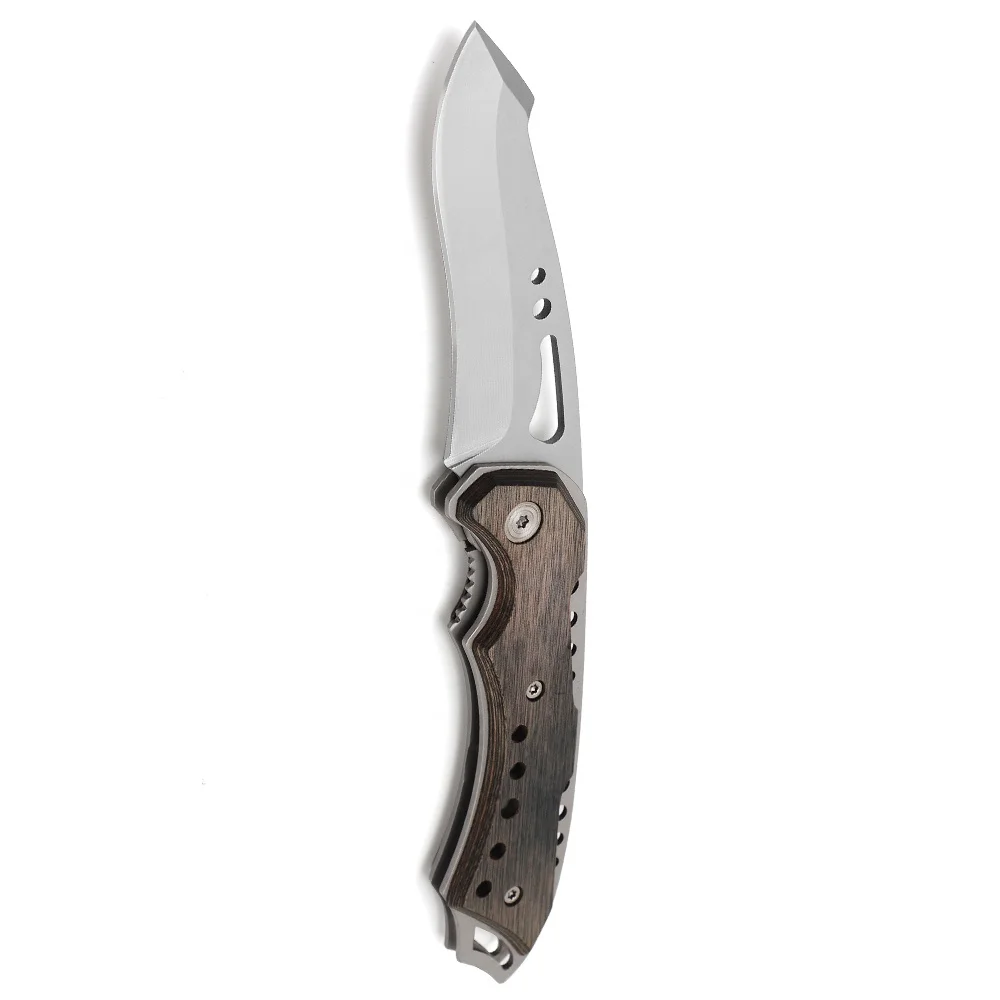 Professional Rosewood Handle Camping Survival Folding Pocket Knife for Outdoor