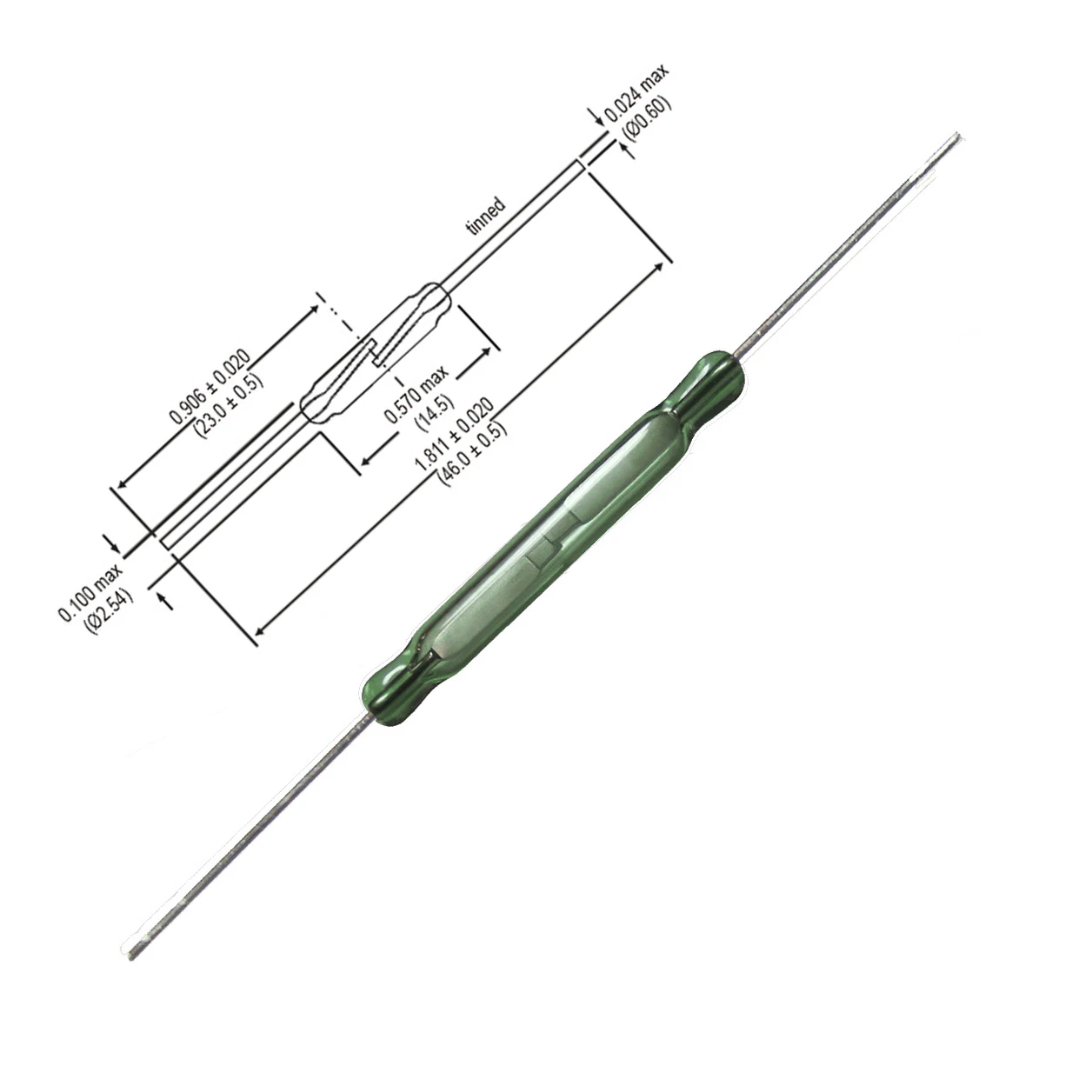 KOFU Brand Glass Reed Switch ORD624/ORD324,1000pcs/Box