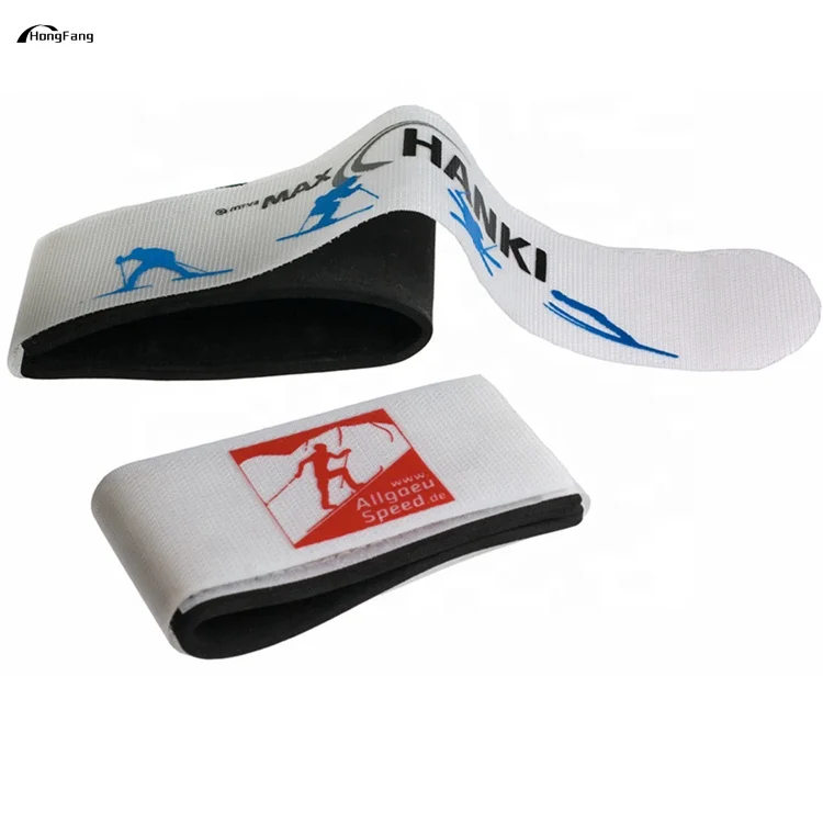 Custom Ski and Pole Carrier Adjustable Ski Wraps Ties Fastener Tape
