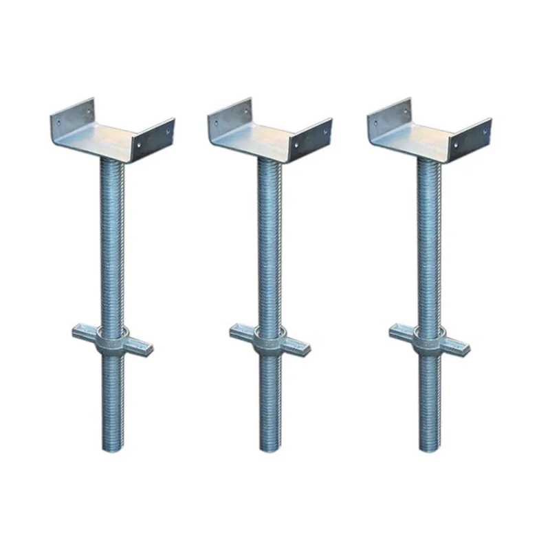 Building Construction Material ringlock scaffolding U-head Jack adjustable steel shoring post hollow Fork-head Jack scaffoldings