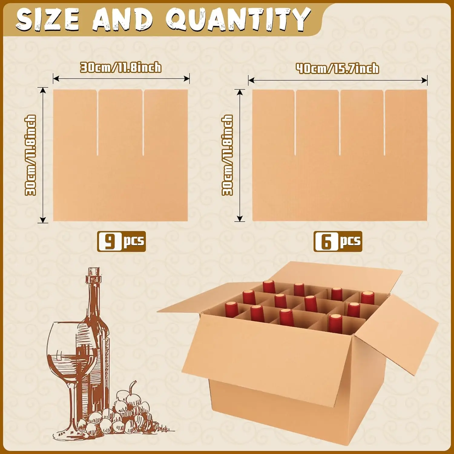 Moving Box  Wine Glassware Dish Packing Moving Boxes,Cardboard Dividers for Boxes