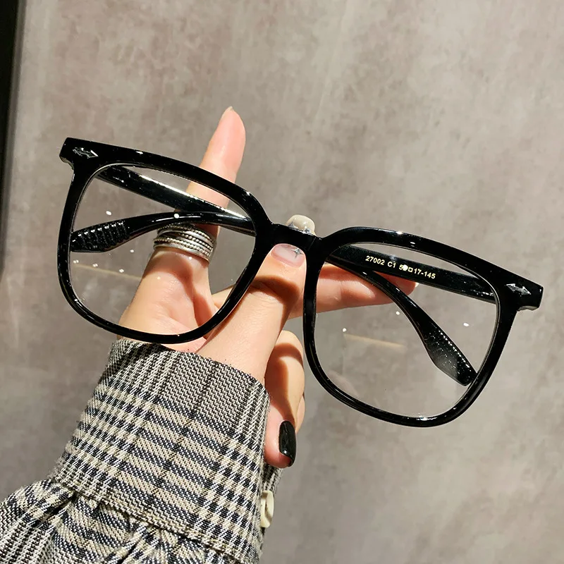 2024 New trendy square myopia glasses TR90 large frame anti blue light adult glasses eyeglasses frames for men round