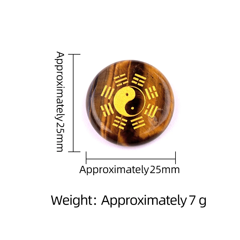 Factory Supply Natural Crystal Yellow Jade Agate Carvingyin And Yang Gossip Tai Chi Diagram Carving Yellow Jade Stone Gossip