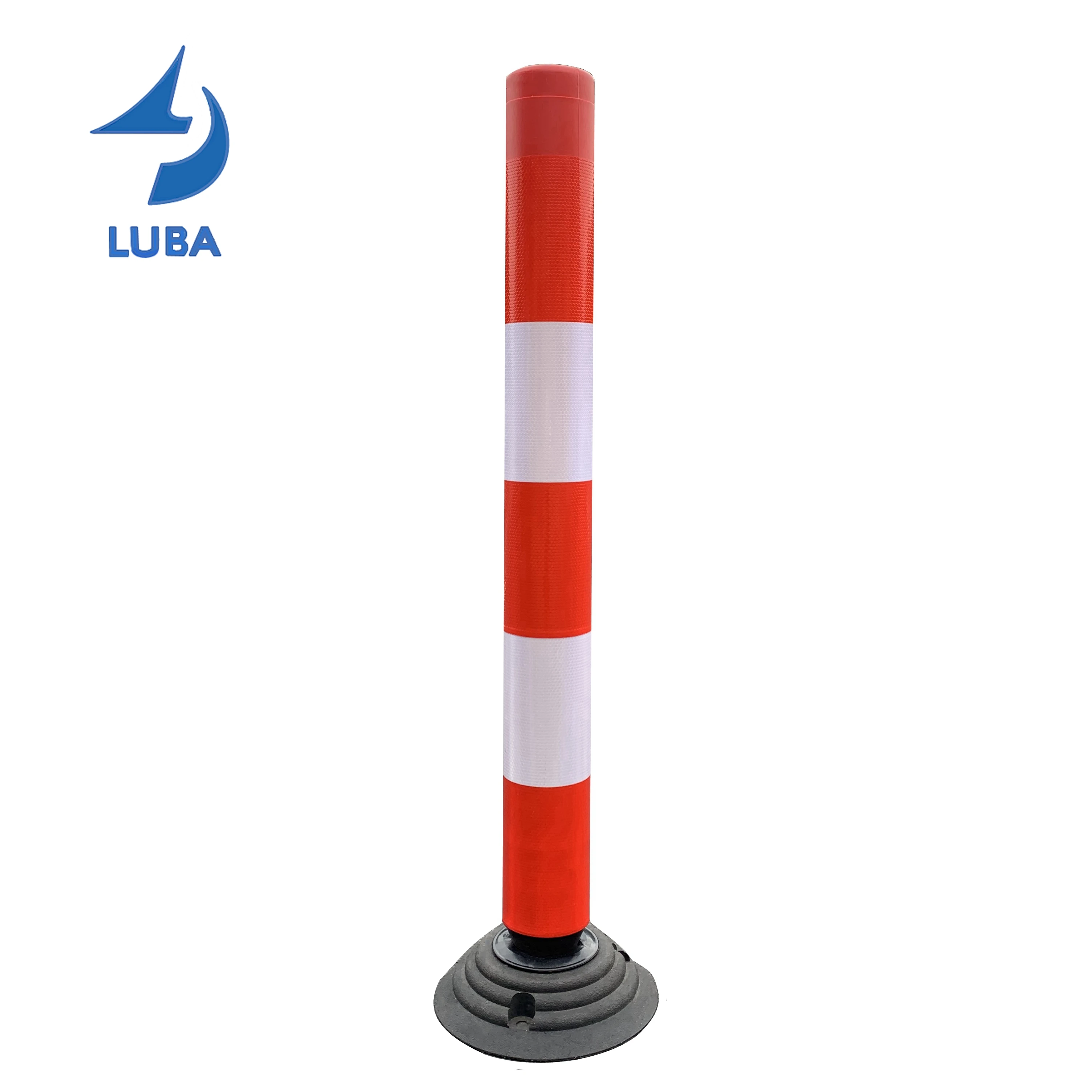 Hot Selling Flexible Pe Material Plastic Bollard Traffic Pole Warning Post
