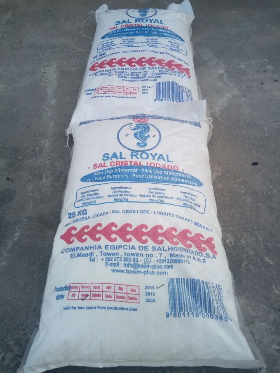 Coarse Salt 25 kg Sal Royal Natural Quality Egyptian Product Rock Refined Middle East Salt