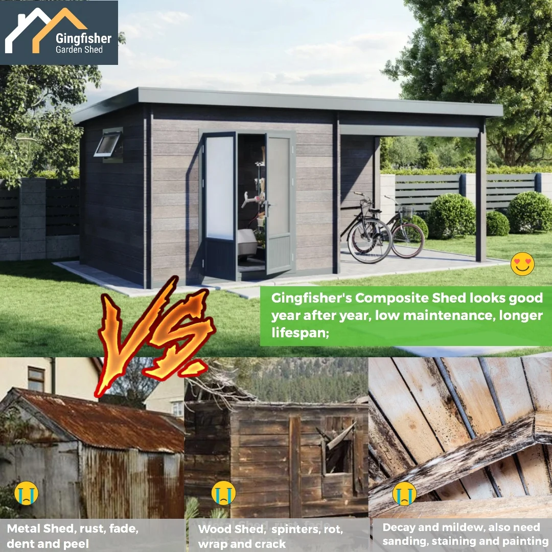 Large Garden Room Wood Plastic Composite Garden Sheds and Summer Houses Build Plan Ideas