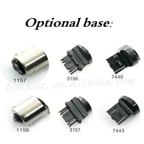 Silicone car led lights 1157 1176 7440 7443 Ba15d strobe ba15d flash LED brake lights signal turn lights indicator for cars