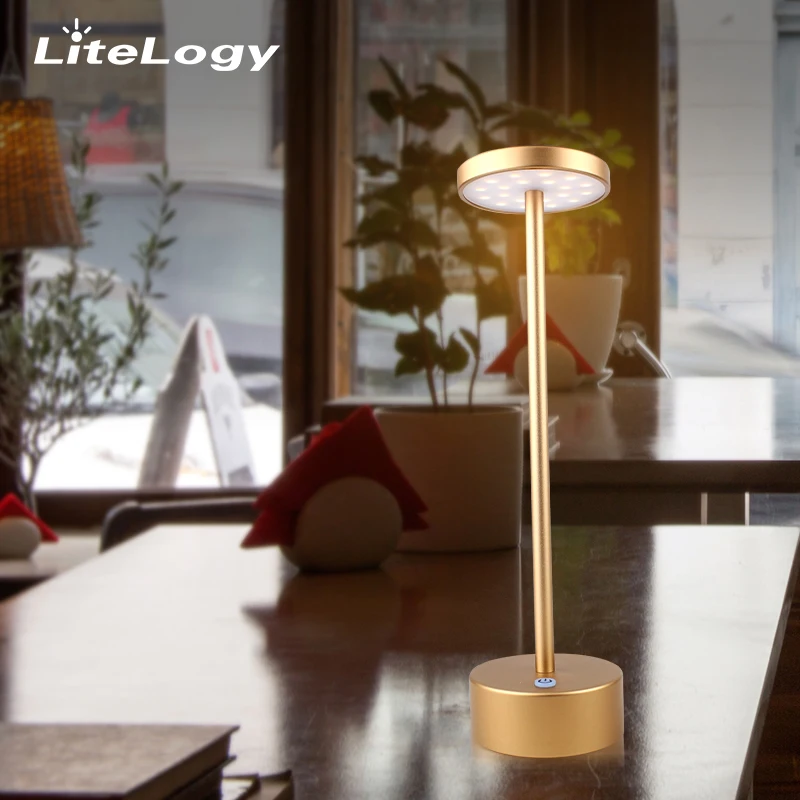 European eye-caring led light table lamp round desk table lamp alumniun